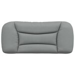 vidaXL Coussin de tête de lit gris clair 80 cm tissu