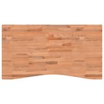 vidaXL Dessus de bureau 110x(55-60)x2 5 cm bois massif de hêtre