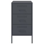 vidaXL Table de chevet anthracite 36x39x68 cm acier laminé à froid