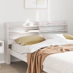 vidaXL Tête de lit avec étagères blanc 150 cm bois massif de pin
