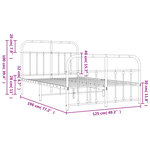 vidaXL Cadre de lit métal sans matelas et pied de lit blanc 120x190 cm