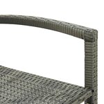 vidaXL Tabourets de bar lot de 4 gris résine tressée