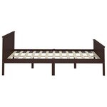 vidaXL Cadre de lit sans matelas marron foncé pin massif 160x200 cm