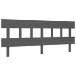 vidaXL Cadre de lit sans matelas gris 200x200 cm bois massif de pin