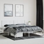 vidaXL Cadre de lit métal avec tête de lit blanc 200x200 cm