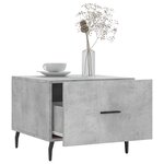 vidaXL Table basse gris béton 50x50x40 cm bois d'ingénierie