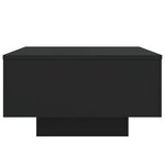 vidaXL Table basse avec lumières LED noir 55x55x31 cm