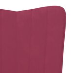 vidaXL Chaise à bascule Rouge bordeaux Velours