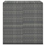 vidaXL Boîte à coussins de jardin Résine tressée 100x49x103 5 cm Gris