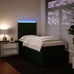 vidaXL Sommier à lattes de lit avec matelas Vert foncé 90x190 cm