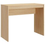 Bureau table poste de travail meuble d'ordinateur informatique étude chêne sonoma 90 x 40 x 72 cm bois d'ingénierie brun 02_0023662