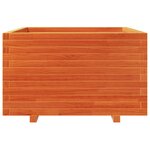 vidaXL Jardinière cire marron 80x80x49 5 cm bois de pin massif