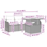 vidaXL Ensemble de canapé de jardin 6 pièces avec coussins Marron Poly Rotin