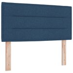 Lit à ressorts vidaXL avec matelas bleu 100x200 cm tissu