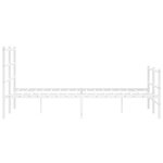 vidaXL Cadre de lit métal sans matelas et pied de lit blanc 120x200 cm