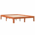 vidaXL Cadre de lit sans matelas cire marron 135x190cm bois pin massif