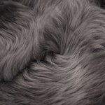 vidaXL Tapis en peau de mouton 60 x 180 cm Gris clair