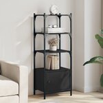 vidaXL Bibliothèque à 3 niveaux noir 41x30x109 5 cm bois d'ingénierie