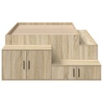 vidaXL Cadre de lit de rangement Chêne Sonoma 100x200 cm