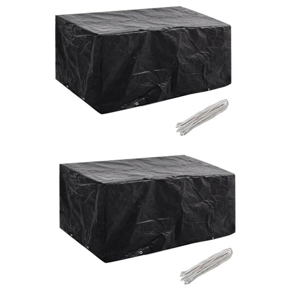 vidaXL Housses de salon de jardin 2 Pièces Rotin 8 œillets 180 x 140 cm