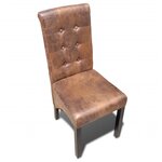 vidaXL Chaises à manger lot de 6 marron similicuir