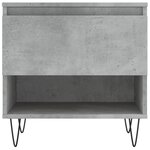 vidaXL Table basse gris béton 50x46x50 cm bois d'ingénierie