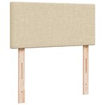 vidaXL Sommier à lattes de lit avec matelas Crème 80x200 cm Tissu