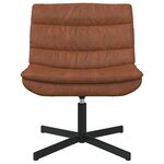 vidaXL Chaise d'appoint Marron Simili cuir  Métal Taille moyenne