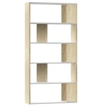 vidaXL Bibliothèque/Séparateur de pièce Blanc chêne sonoma 80x24x159cm