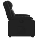 vidaXL Fauteuil inclinable Noir Similicuir