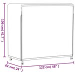 vidaXL Housses pour portant de bois de chauffage 2 Pièces 122x61x106 cm