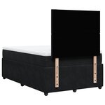 vidaXL Sommier à lattes de lit avec matelas noir 120x190 cm velours
