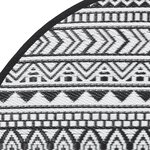 vidaXL Tapis d'extérieur noir Ø120 cm PP