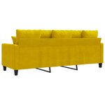 vidaXL Canapé à 3 places Jaune 180 cm Velours