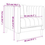 vidaXL Fauteuil noir tissu