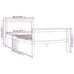 vidaXL Cadre de lit sans matelas bois de pin massif 90x200 cm