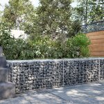 vidaXL Panier gabion avec couvercle 200x50x50 cm fer galvanisé