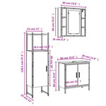 vidaXL Ensemble d'armoires de salle de bain 3 Pièces chêne sonoma
