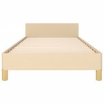 vidaXL Cadre de lit sans matelas crème 90x190 cm tissu