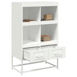 vidaXL Buffet haut blanc 68 5x39x111 5 cm acier laminé à froid