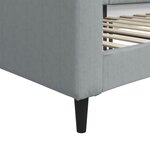 vidaXL Lit de repos sans matelas gris clair 90x190 cm tissu