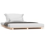 vidaXL Cadre de lit sans matelas 135x190 cm bois de pin massif