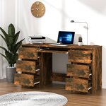 vidaXL Bureau Chêne fumé 140x50x77 cm Bois d'ingénierie