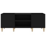 vidaXL Armoire à disques noir 121x38x48 cm bois d'ingénierie