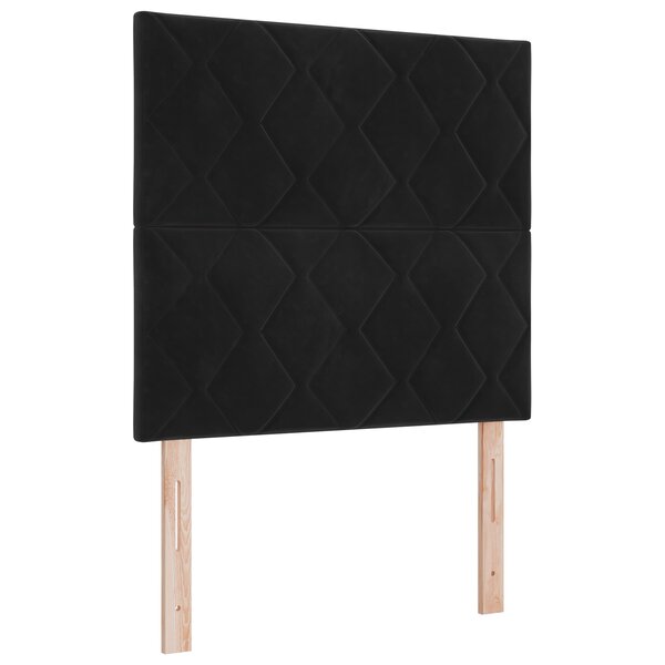 vidaXL Tête de lit Design en blocs de diamant noire 90 cm Velours