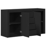 Buffet vidaXL Noir Bois d'ingénierie 120 x 36 x 69 cm Rangement Buffet