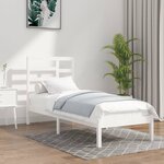 vidaXL Cadre de lit Blanc Bois massif 100x200 cm