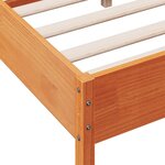 vidaXL Cadre de lit sans matelas cire marron 150x200cm bois pin massif