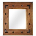 vidaXL Miroir Bois d'acacia massif 50 x 50 cm