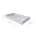 Tiroir de lit 120 x 190 BUDDY - vert pétrole